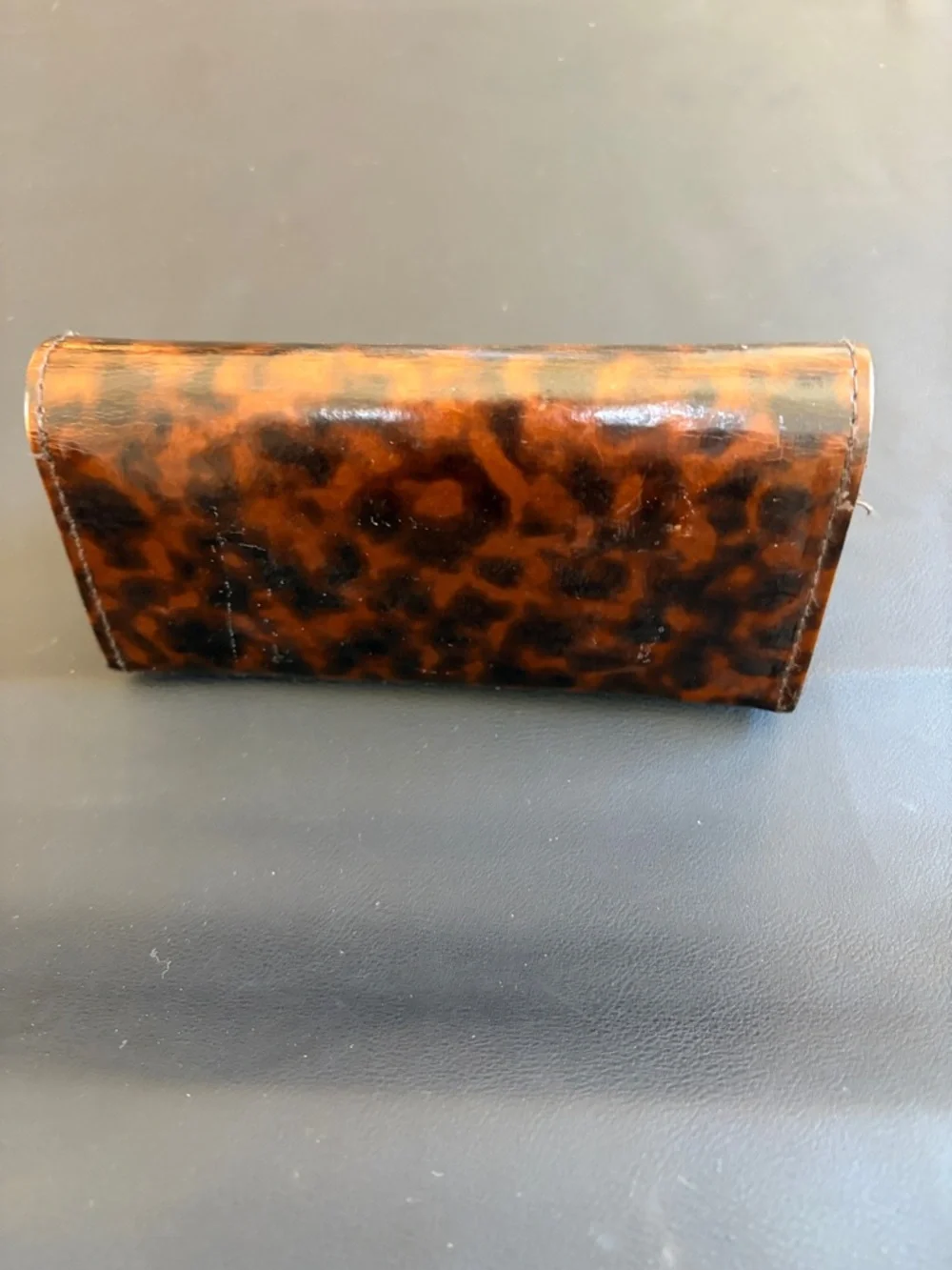 Tory Burch Tortoiseshell Frame Clutch Wallet Gold Hardware Resin Evening Bag